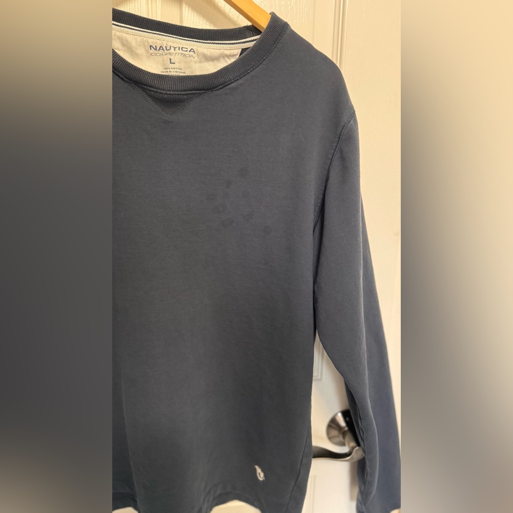 Nautica Navy Blue Long Sleeve Shirt - Picture 5 of 6